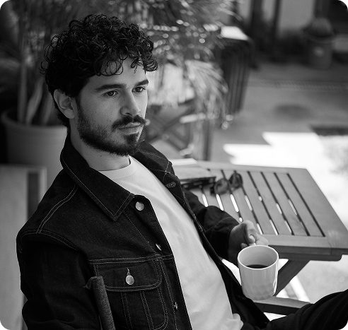 Man sitting with style